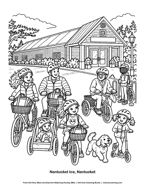 Coloring page: Bikes at Nantucket Ice