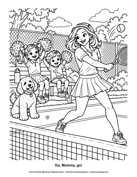 Coloring page: Go, Mommy, go!