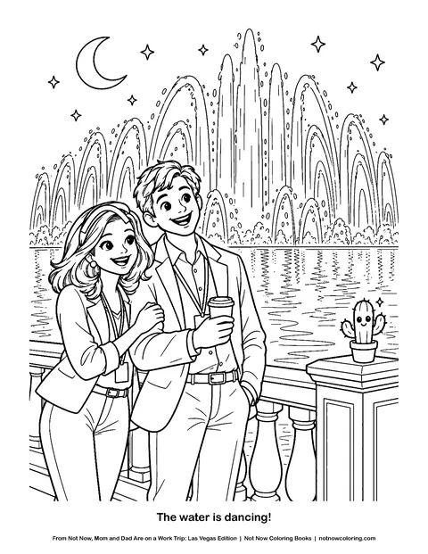 Coloring page: The water is dancing!